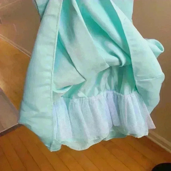 New W/O Tag Princess Faith Satin Dress Turquoise Size 24M Satin Sleeveless - Picture 4 of 9